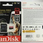 SD SANDISK EXTREME PRO 200/90 MB, A2, V30, U3 64GB